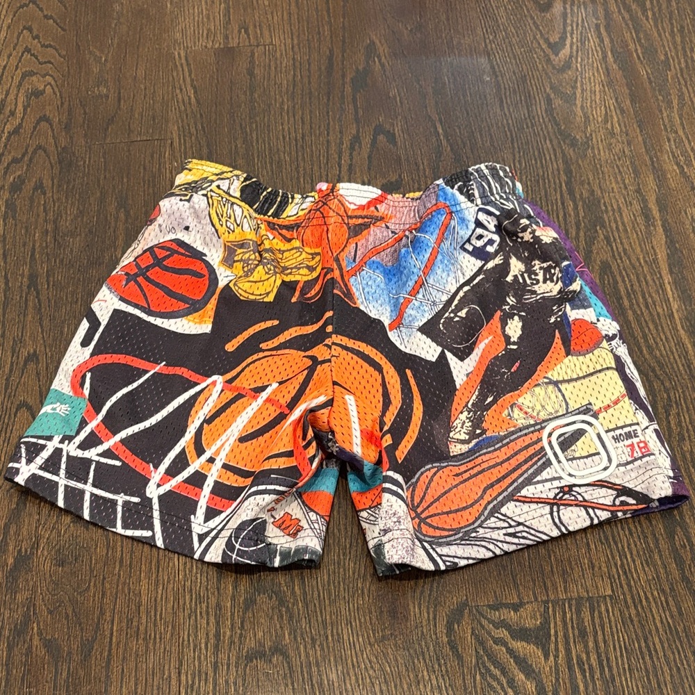Overtime Boy’s Multi-Color Basketball Print Shorts Size Large